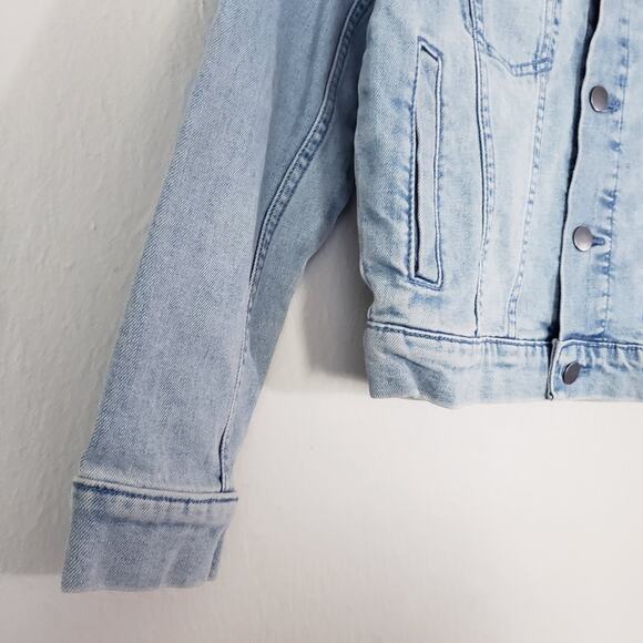 NEW Nordstrom Christina Martinez Denim Jacket Oversized Floral Art Girls Medium - Picture 6 of 10